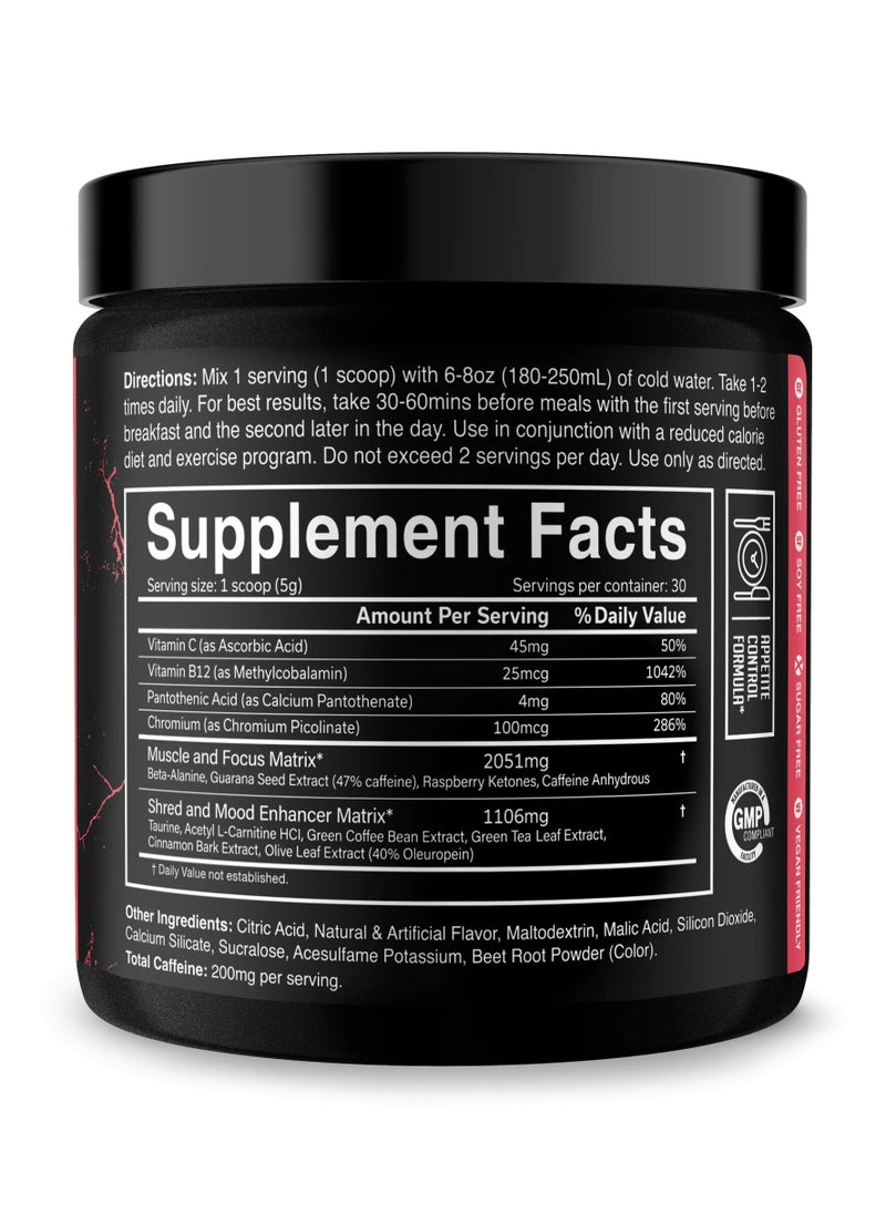 JNX Sports, The Ripper, Fat Burner, 150g, Raspberry Lemonade, 30 Servings