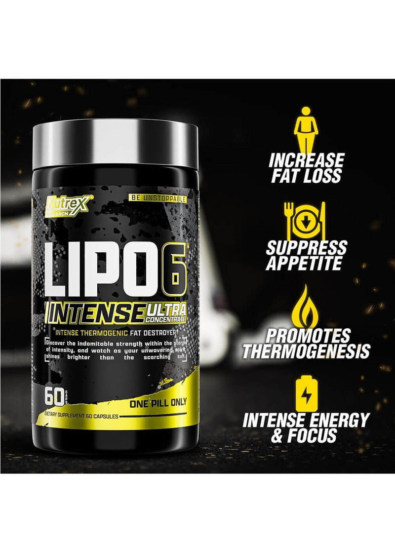 Nutrex research, Lipo 6 Intense Ultra Concentrate, 60 Caps