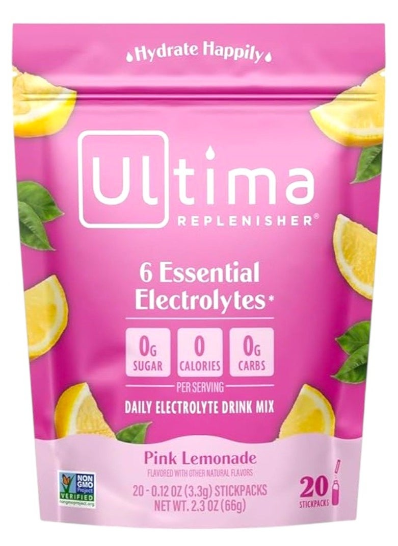 Daily Electrolyte Drink Mix – Pink Lemonade, 20 Stickpacks