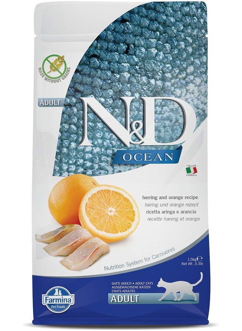 Farmina n&d Ocean Herring & Orange Adult cat 1.5Kg