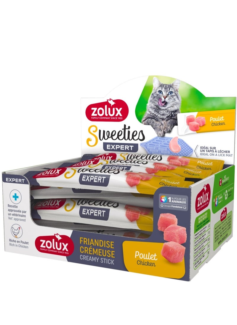 zolux Sweeties Creamy Stick For Cat - Chicken, 48pcs/Box