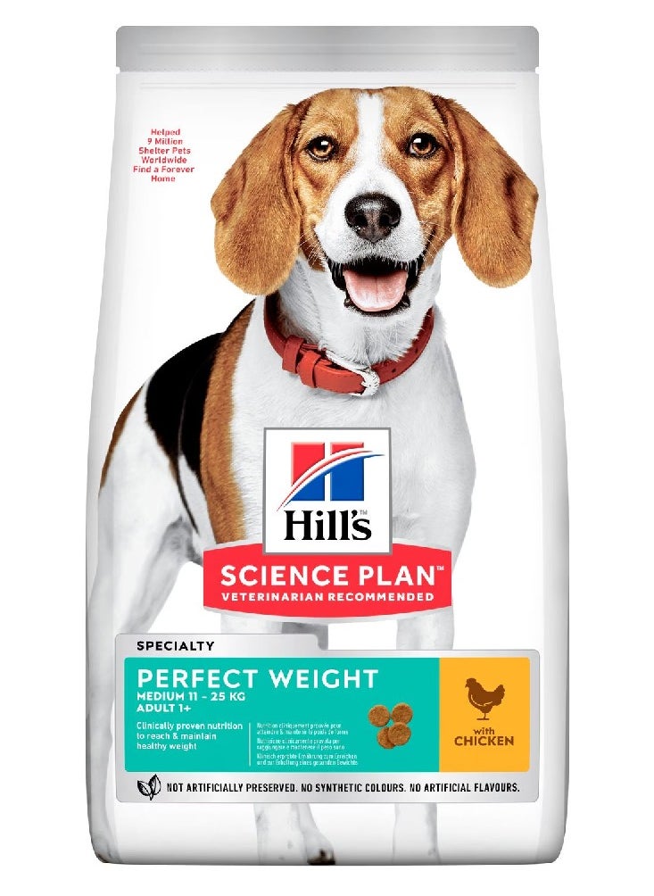 Hill's Science Plan Perfect Weight Medium Adult Dog Food with Chicken