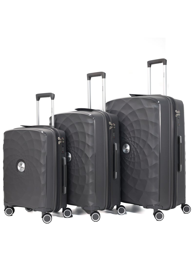 TRAVAGO 3 PCS LUGGAGE SET | EXPANDABLE | ANTI-THEFT ZIPPER