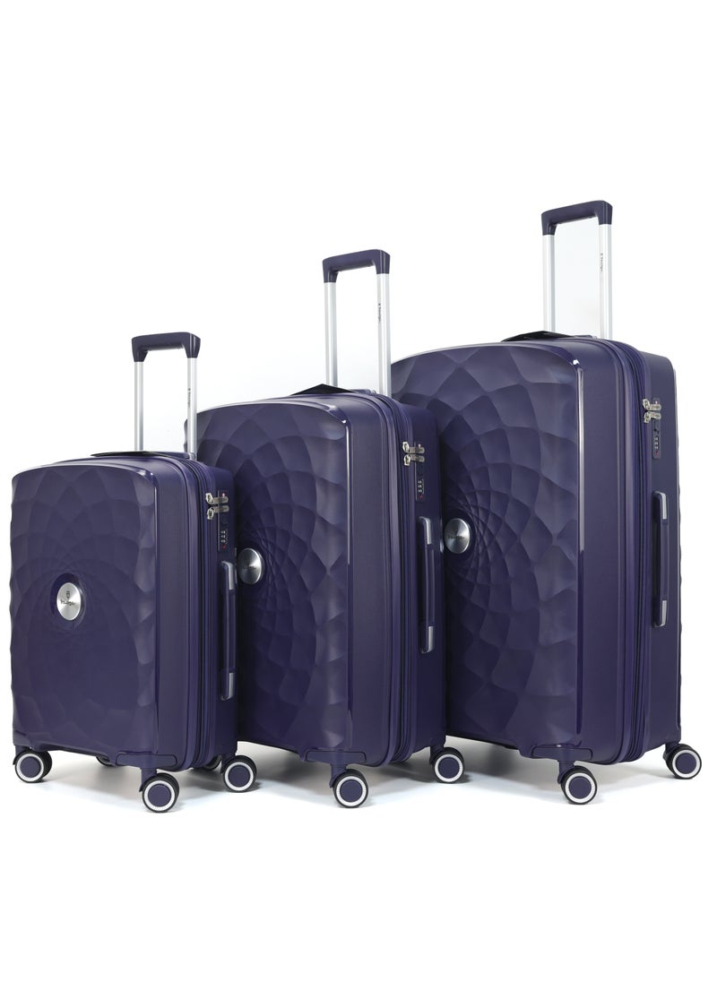 TRAVAGO 3 PCS LUGGAGE SET | EXPANDABLE | ANTI-THEFT ZIPPER