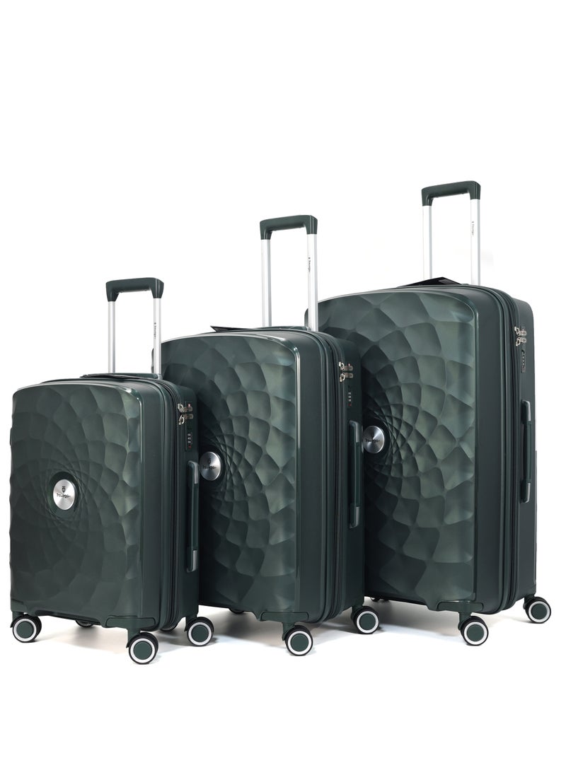 TRAVAGO 3 PCS LUGGAGE SET | EXPANDABLE | ANTI-THEFT ZIPPER