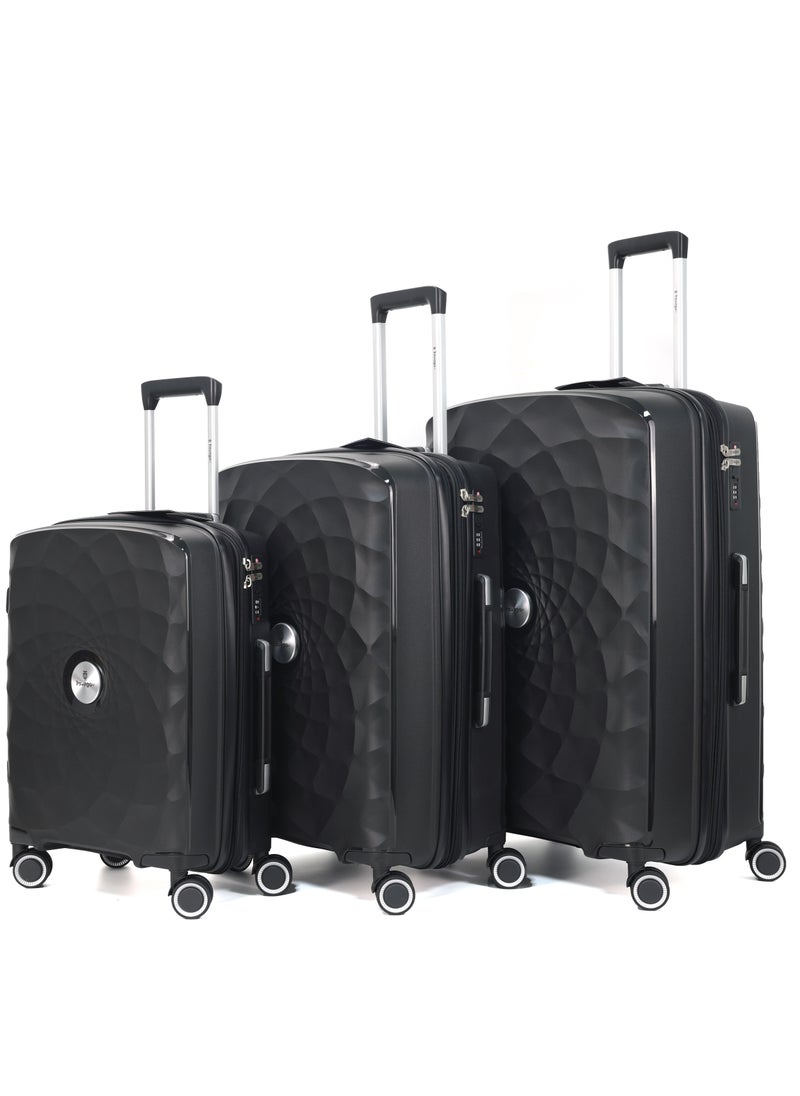 TRAVAGO 3 PCS LUGGAGE SET | EXPANDABLE | ANTI-THEFT ZIPPER