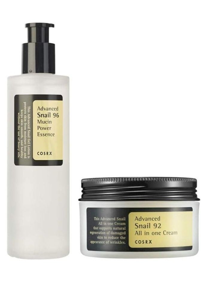 Advanced Snail 96 Mucin Power Essence and Advanced Snail 92 All In One Cream Set 200ml