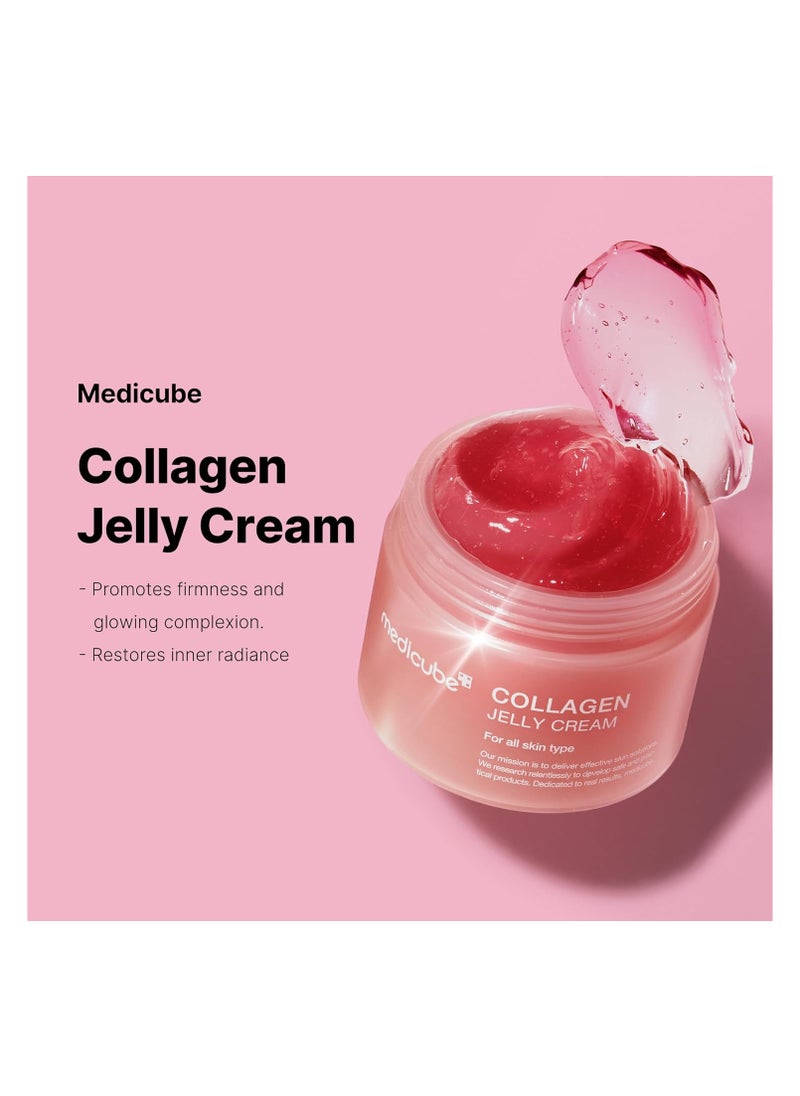 Medicube Collagen Jelly Cream- Niacinamide & Freeze-Dried Hydrolyzed Collagen - Boosts skin's barrier hydration and gives 24h Glow & Lifted Look - No artificial color, Korean skincare (3.71 fl.oz.)