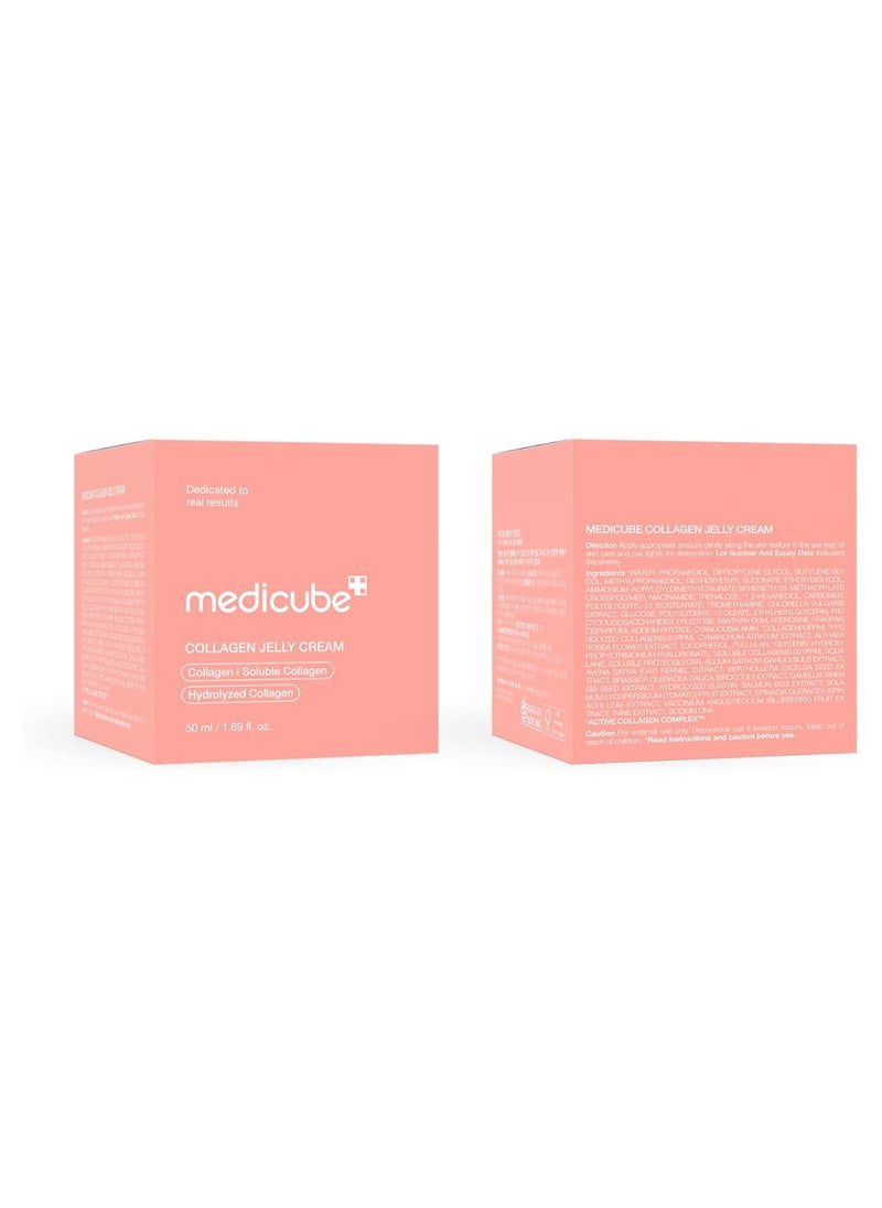 Medicube Collagen Jelly Cream- Niacinamide & Freeze-Dried Hydrolyzed Collagen - Boosts skin's barrier hydration and gives 24h Glow & Lifted Look - No artificial color, Korean skincare (3.71 fl.oz.)