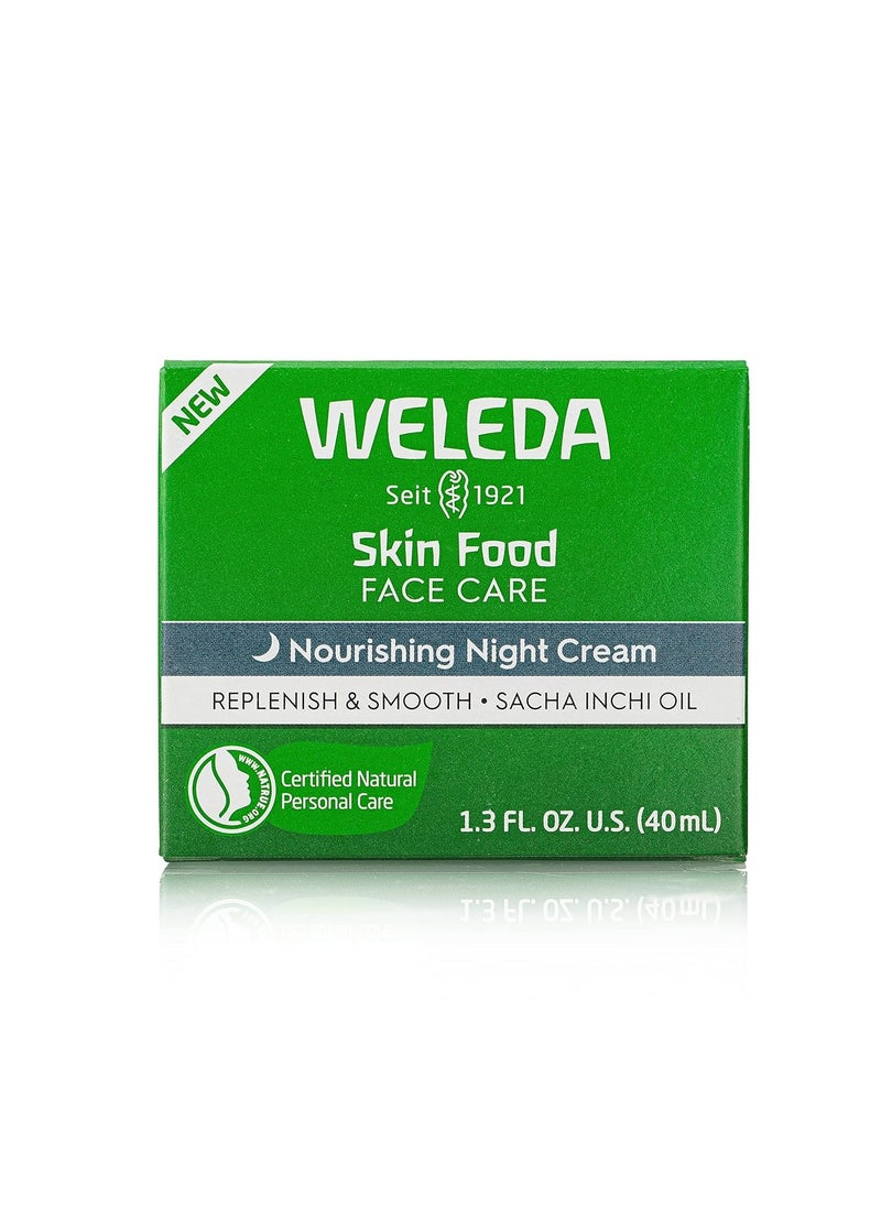 Weleda Skin Food Face Care Nourishing Night Cream, 1.3 Fluid Ounce, Plant Rich Moisturizer with Sacha Inchi Oil, Cica and Squalane