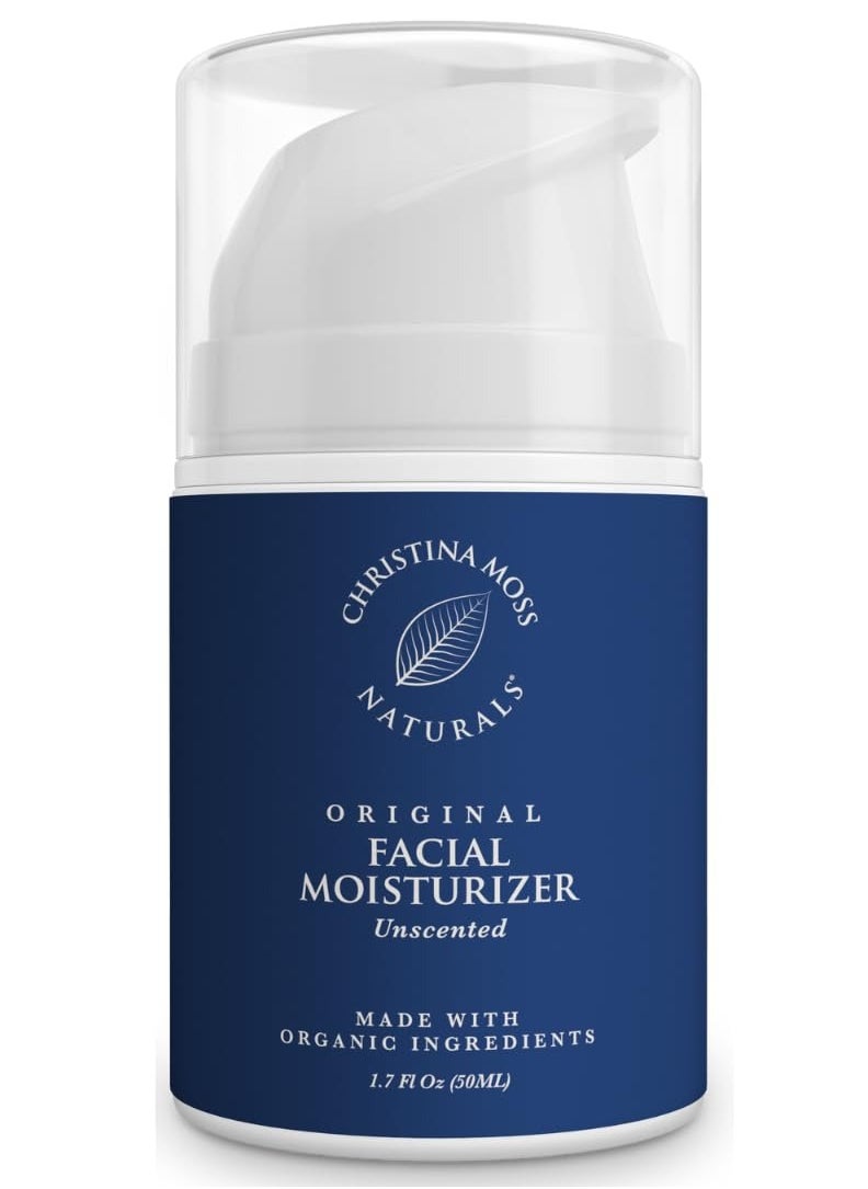 Unscented Facial Moisturizer from Plant Extracts, Moisturizes & Softens While Repairing Damaged Skin, Anti-Aging Moisturizing Cream For Women or Men, Absorbs Quick, Non-Greasy, For ALL Skin Types