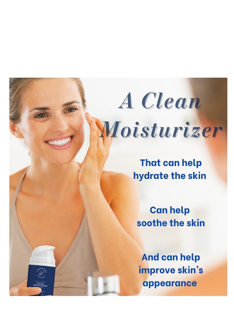 Unscented Facial Moisturizer from Plant Extracts, Moisturizes & Softens While Repairing Damaged Skin, Anti-Aging Moisturizing Cream For Women or Men, Absorbs Quick, Non-Greasy, For ALL Skin Types