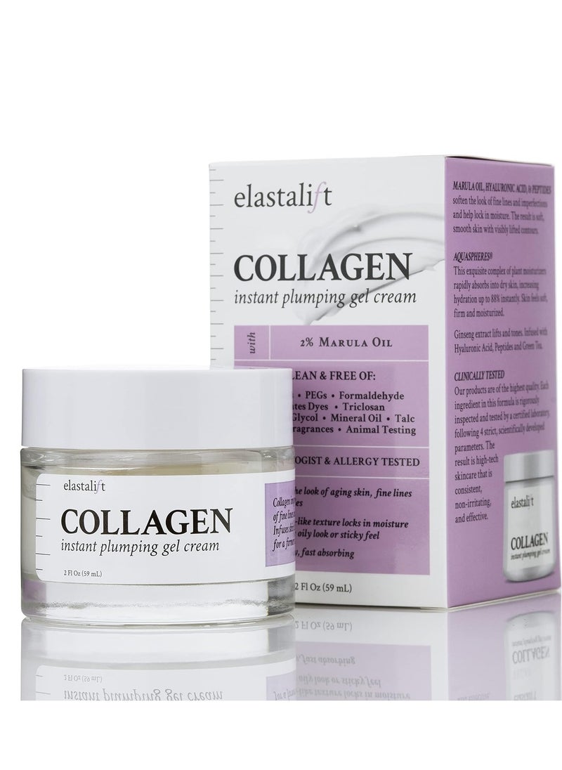 Elastalift Collagen Cream Anti Aging Plumping Lotion For Face | Concentrated Facial Collagen Lotion Skin Care Moisturizer Gel Helps Firm + Smooth Wrinkles & Fine Lines, Collagen Face Cream, 2 Fl Oz