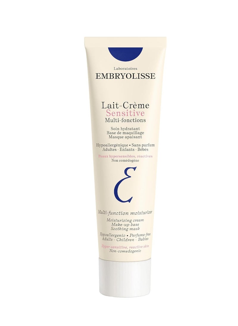 Embryolisse Lait Crème Sensitive Moisturizer. Hypoallergenic Face & Body Cream for All Skin Types With Aloe Vera & Shea Butter. Fragrance-Free & Suitable for Sensitive Skin, 3.38 Fl Oz