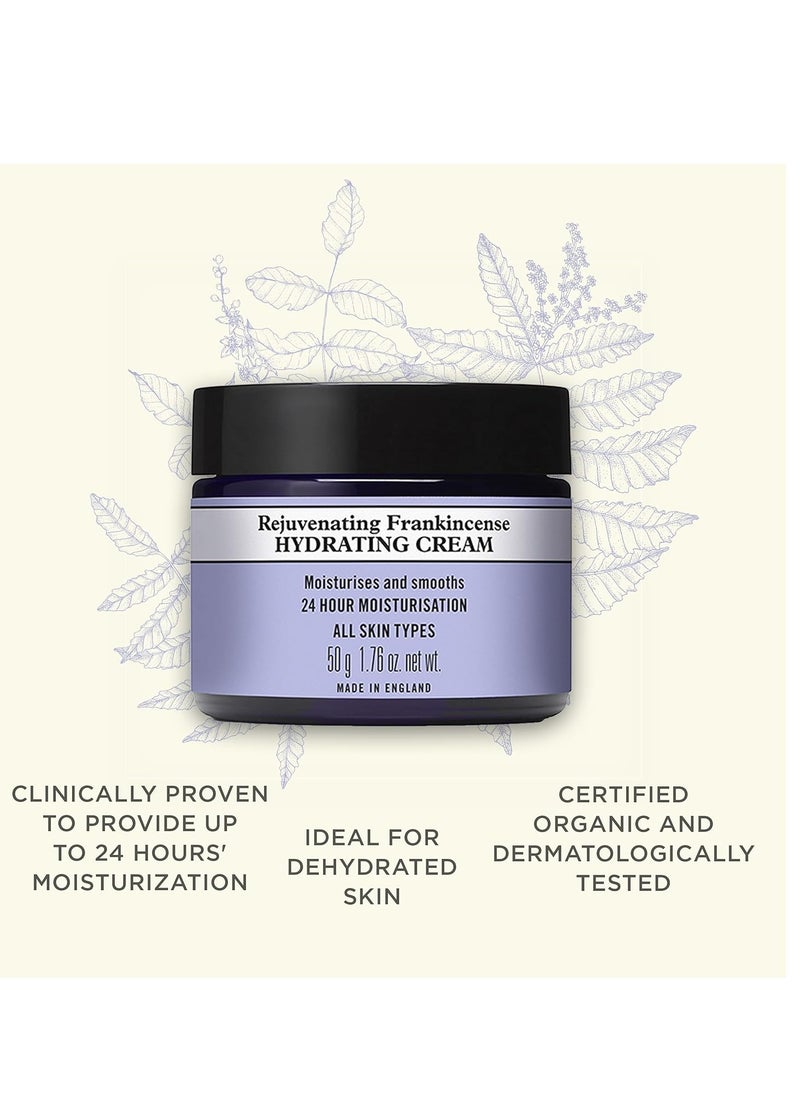 Neal's Yard Remedies Rejuvenating Frankincense Daily Light Hydrating Cream For All Skin Types - Moisturises & Smooths, 50g