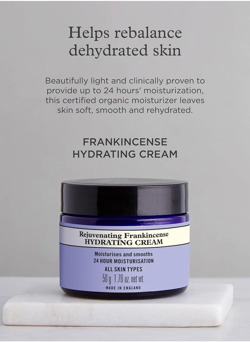 Neal's Yard Remedies Rejuvenating Frankincense Daily Light Hydrating Cream For All Skin Types - Moisturises & Smooths, 50g