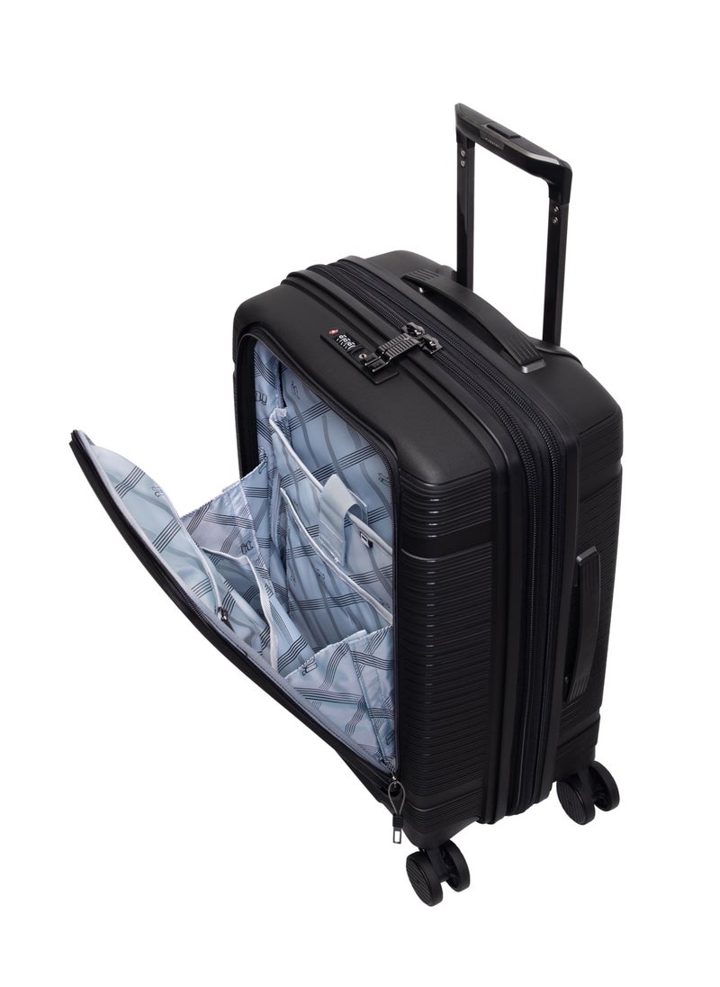 it luggage Unanimous, Unisex Polypropylene Material Hard Case Luggage, 8x360 degree Spinner Wheels, Expandable Trolley Bag, TSA Type lock, SKU 15-3108-08, Lightweight Suitcase - it luggage Unanimous, Unisex Polypropylene Material Hard Case Luggage, 8x360 degree Spinner Wheels, Expandable Trolley Bag, TSA Type lock, SKU 15-3108-08, Lightweight Suitcase - Black