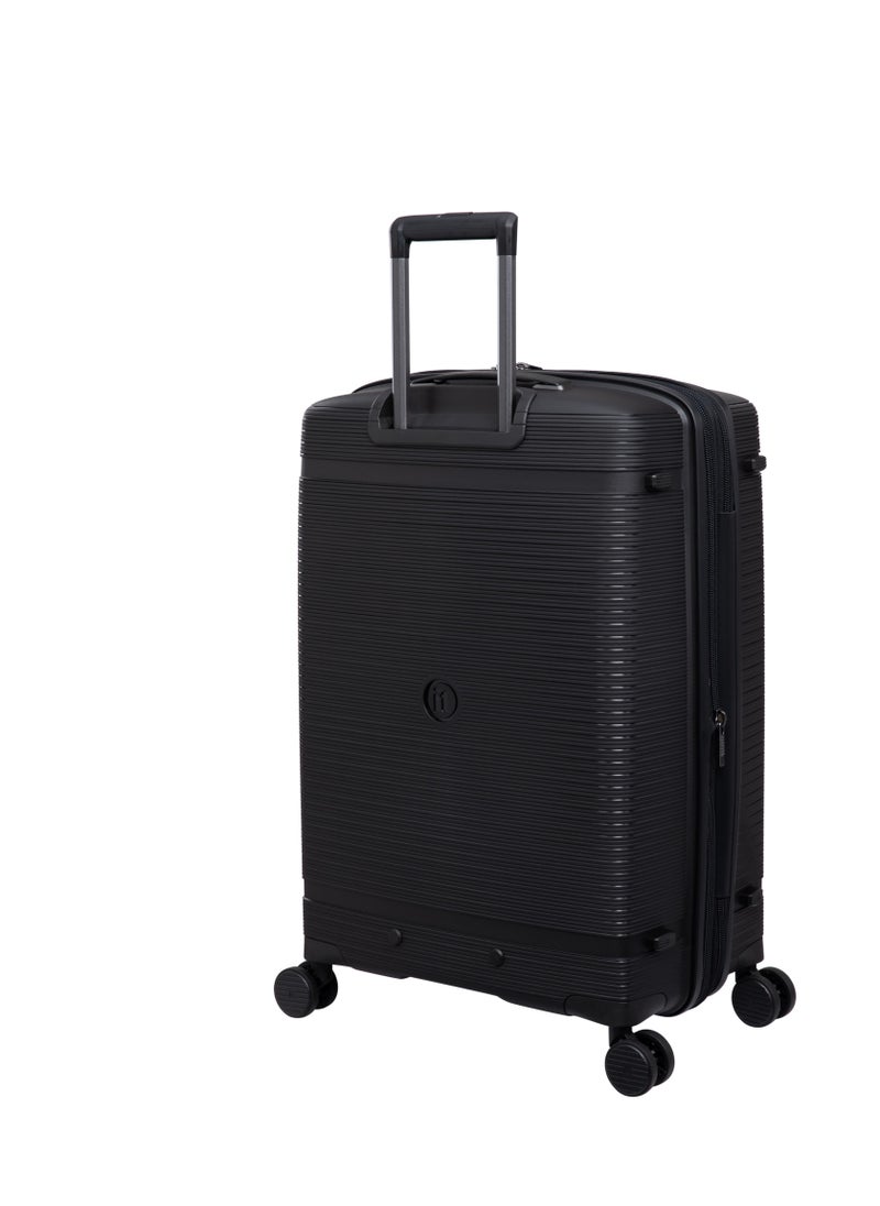 it luggage Unanimous, Unisex Polypropylene Material Hard Case Luggage, 8x360 degree Spinner Wheels, Expandable Trolley Bag, TSA Type lock, SKU 15-3108-08, Lightweight Suitcase - it luggage Unanimous, Unisex Polypropylene Material Hard Case Luggage, 8x360 degree Spinner Wheels, Expandable Trolley Bag, TSA Type lock, SKU 15-3108-08, Lightweight Suitcase - Black