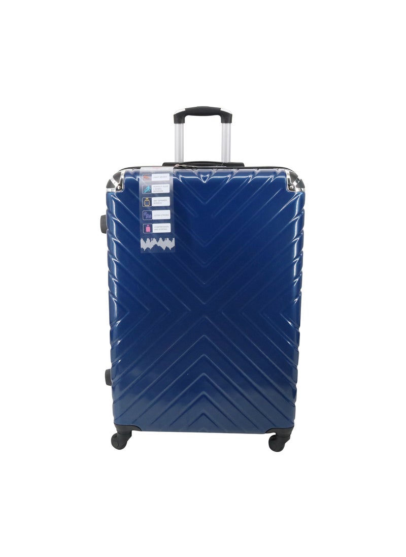 Cabin Suitcase | Build with ABS + Polycarbonate material | 4 wheels 360 Degree Spinner Wheeling System Luggage for travel | Trolley Bags | Color: Blue