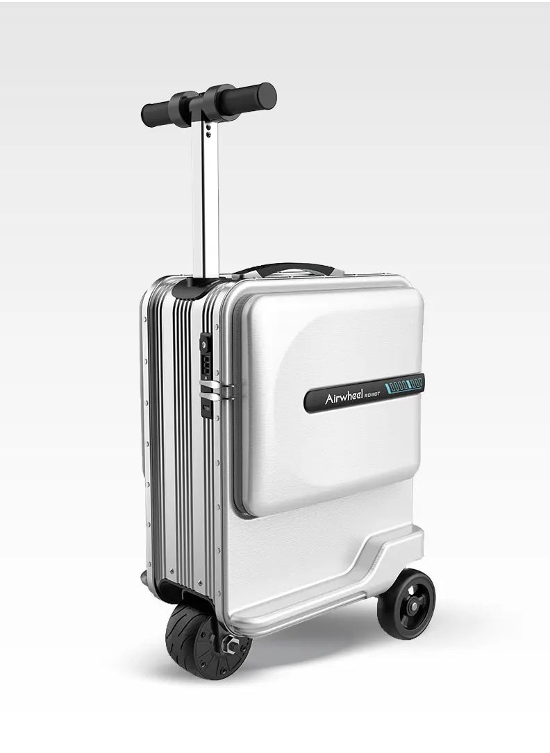 Airwheel SE3MiniT - Electric Luggage Scooter - Silver | Potable Riding Suitcase with Removable Battery, Airwheel Luggage | Official Dealer in UAE