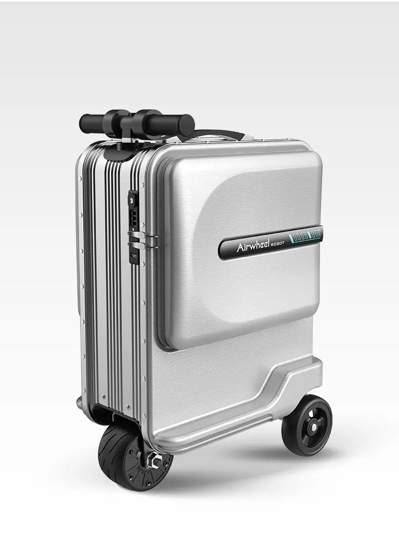 Airwheel SE3MiniT - Electric Luggage Scooter - Silver | Potable Riding Suitcase with Removable Battery, Airwheel Luggage | Official Dealer in UAE