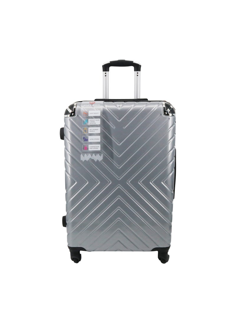 Cabin Suitcase | Build with ABS + Polycarbonate Material | 4 wheels 360 Degree Spinner Wheeling System Luggage Suitcase for travel | Trolley Bags | Color: Gray