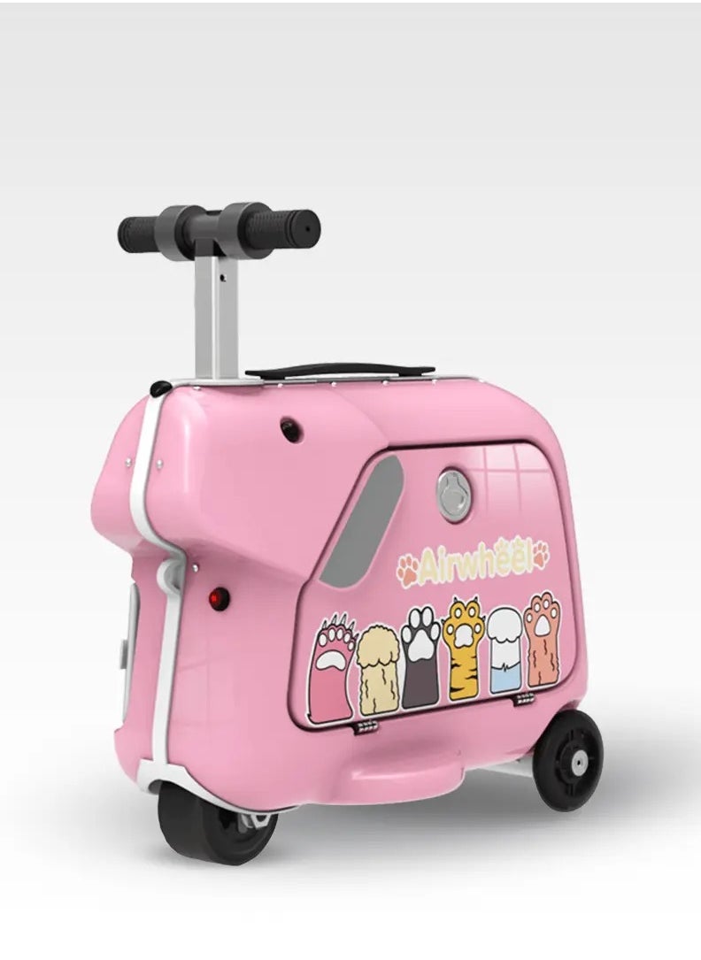 Airwheel SQ3 Kids Electric Luggage - Pink | 15L Compact Travel Luggage, Motorized Electric Luggage Scooter for Convenient and Fast Travel with Removable Battery | Official Dealer in UAE