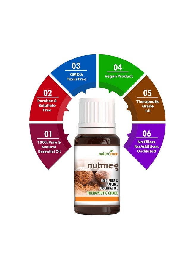 Nutmeg Pure And Natural Therapeutic Grade Essential Oil | Natural & Pure | Suitable For All Skin Types | Multipurpose | Pack Of 1 | 100 Ml