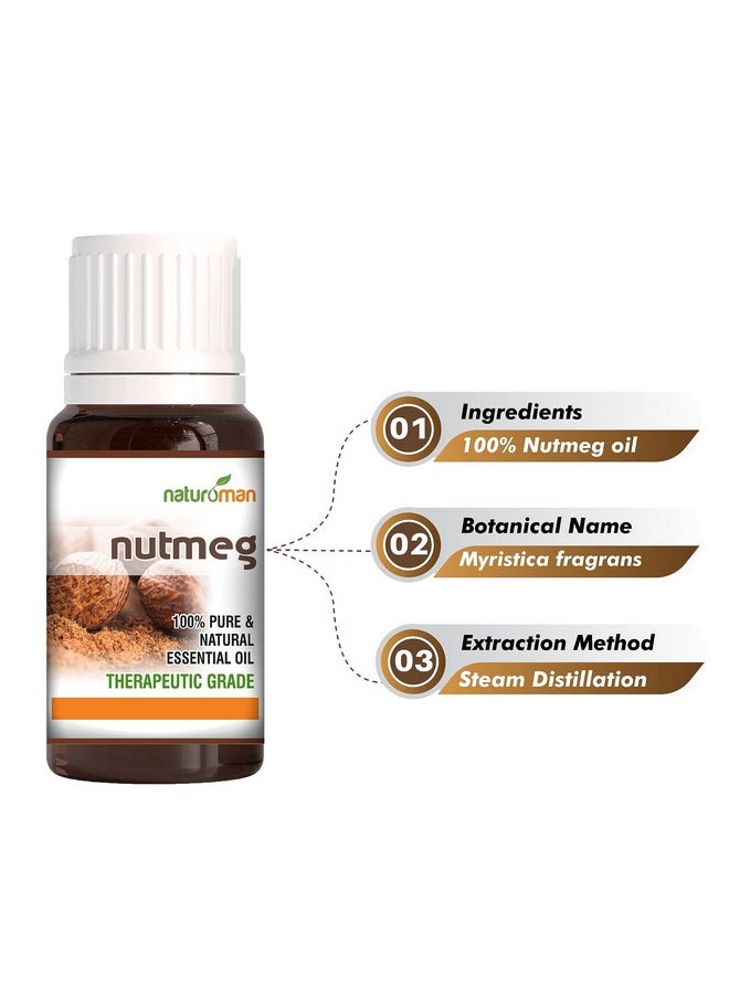 Nutmeg Pure And Natural Therapeutic Grade Essential Oil | Natural & Pure | Suitable For All Skin Types | Multipurpose | Pack Of 1 | 100 Ml