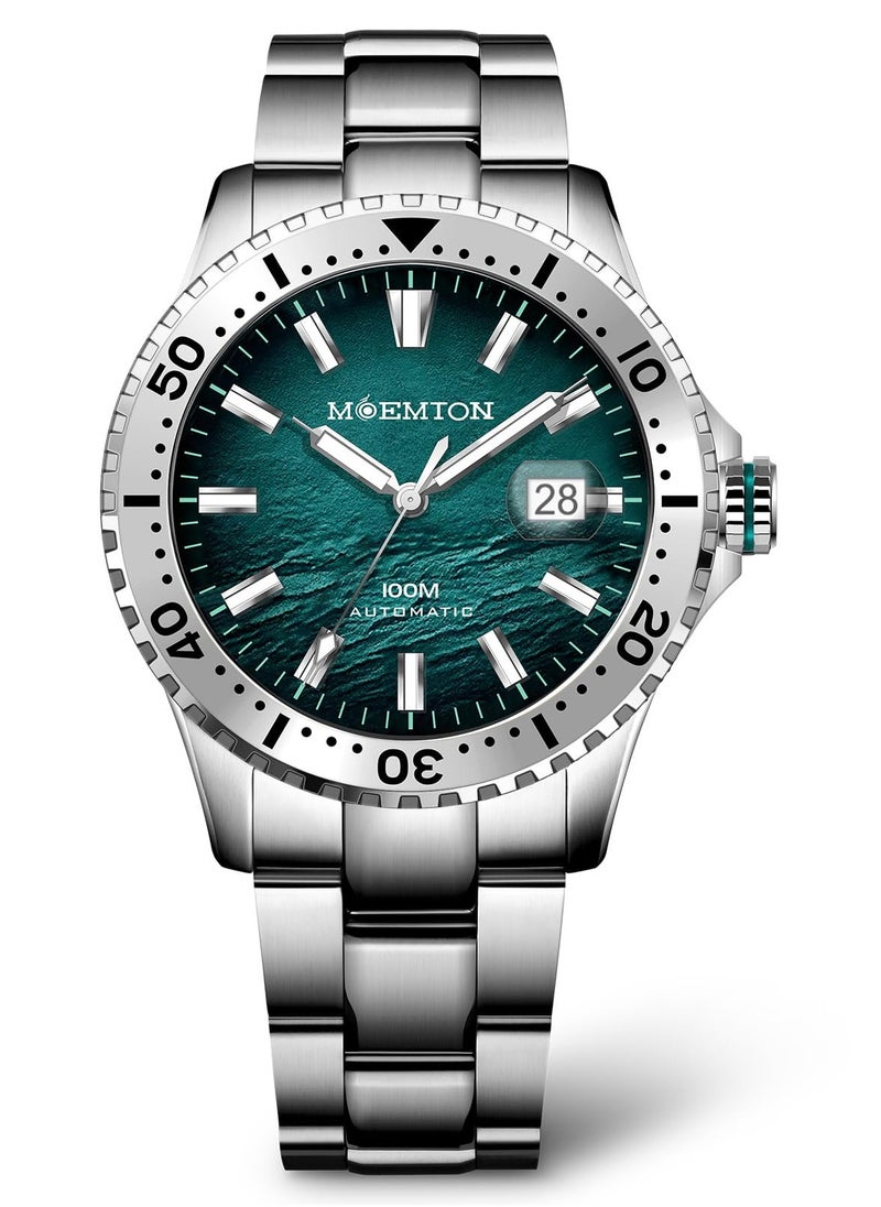 MOEMTON Mountain Series Men's Watch Automatic Mechanical Movement Rotating Bezel Horizontal Dial Calendar M135.BSSA01