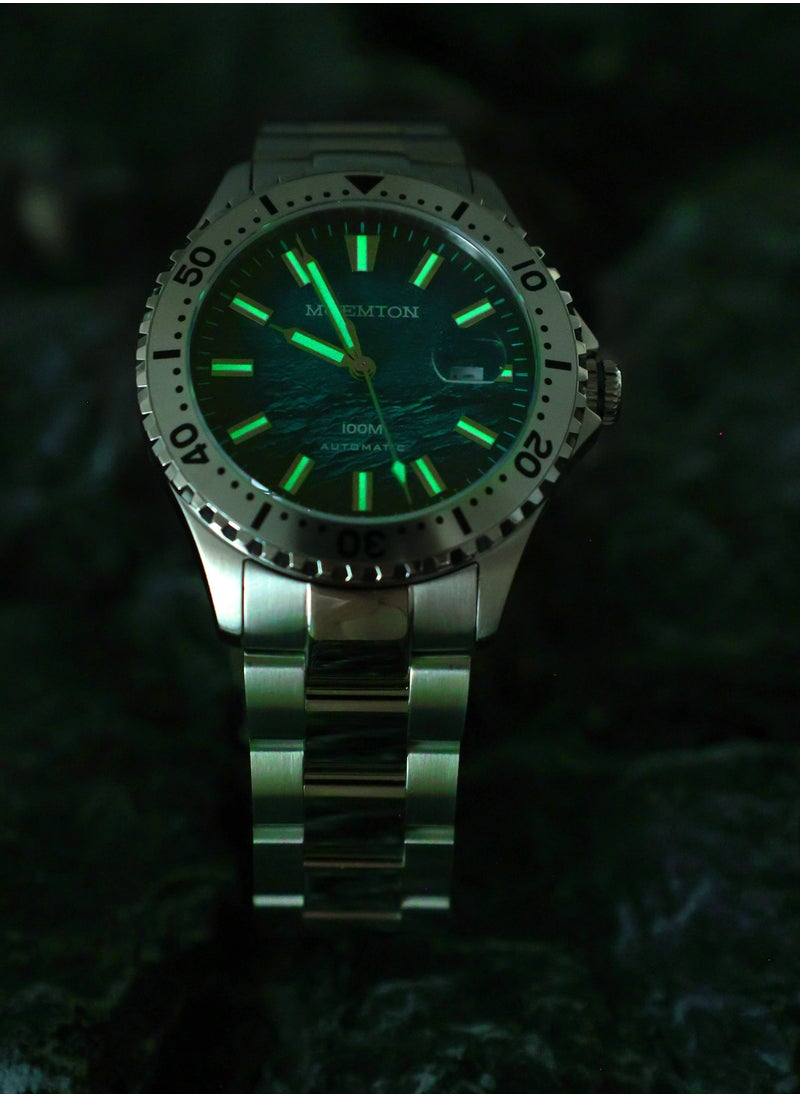MOEMTON Mountain Series Men's Watch Automatic Mechanical Movement Rotating Bezel Horizontal Dial Calendar M135.BSSA01