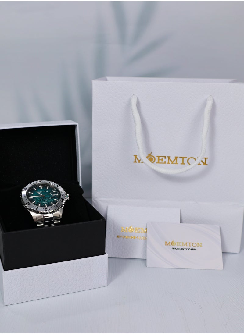 MOEMTON Mountain Series Men's Watch Automatic Mechanical Movement Rotating Bezel Horizontal Dial Calendar M135.BSSA01