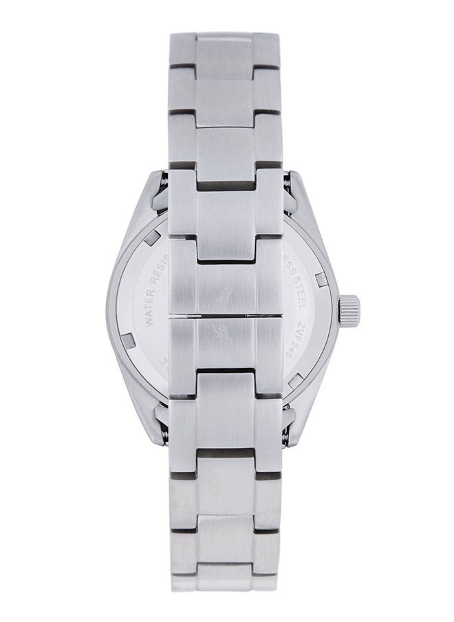 Unisex Adult Zadig & Voltaire  Analogue Quartz Watch with Engraved Dial and Silver Stainless Steel Bracelet - ZVT001