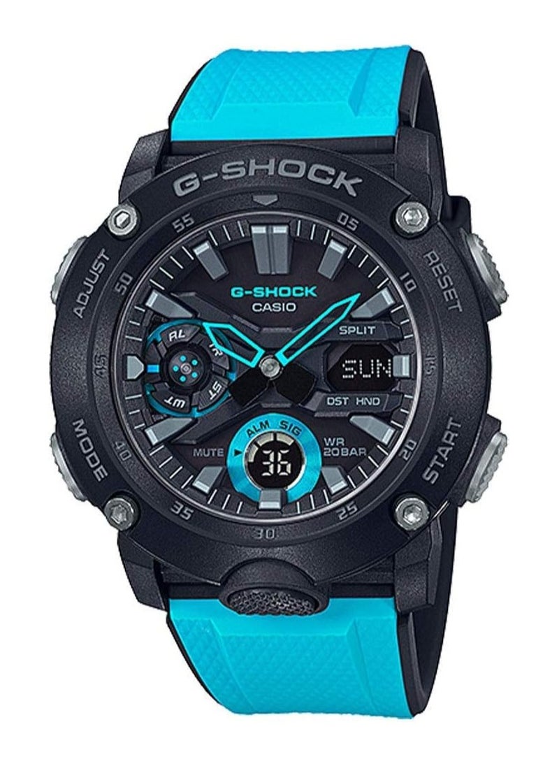 Casio G-Shock GA-2000-1A2 Carbon Core Guard Blue Men's Watch