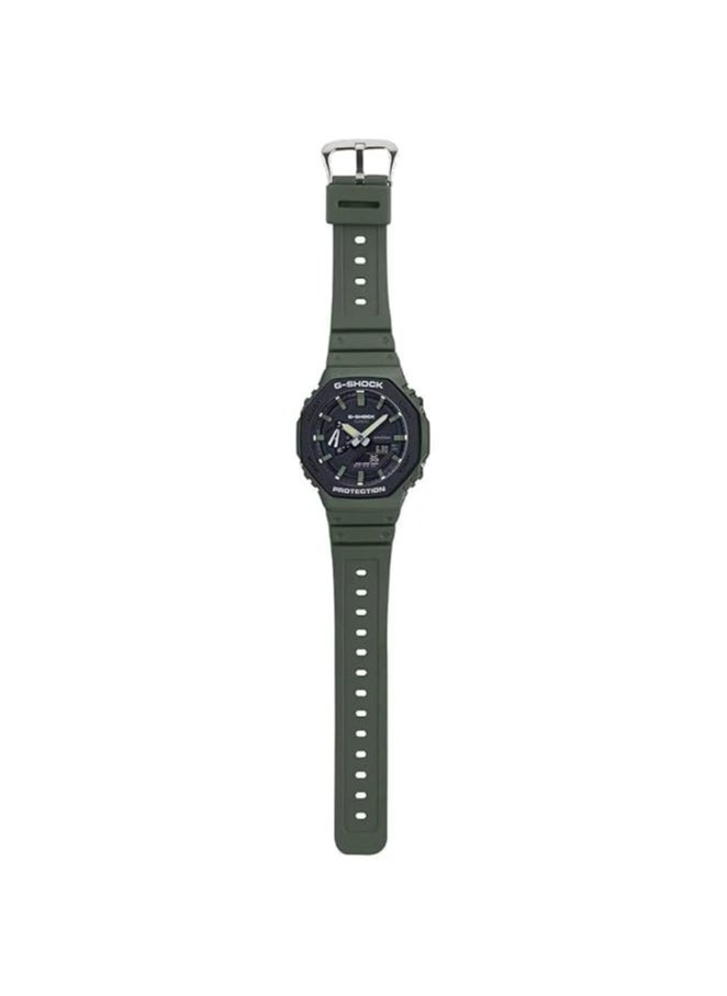 Casio G-Shock GA-2110SU-3ADR Black & Green Analog-Digital Dial Green Resin Strap Men's Watch