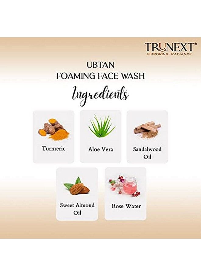 Ubtan Foaming Face Wash With A Build In Face Brush For Tan Removal 150 Ml
