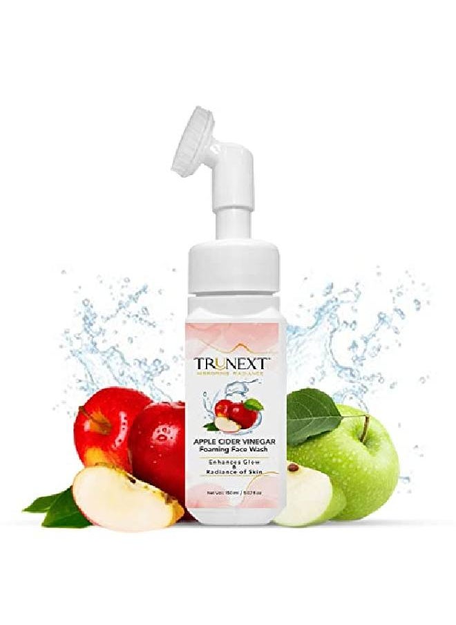 TRUNEXT Apple Cider Vinegar Face Wash With Foaming Brush TRUNEXT Face Wash 150Ml
