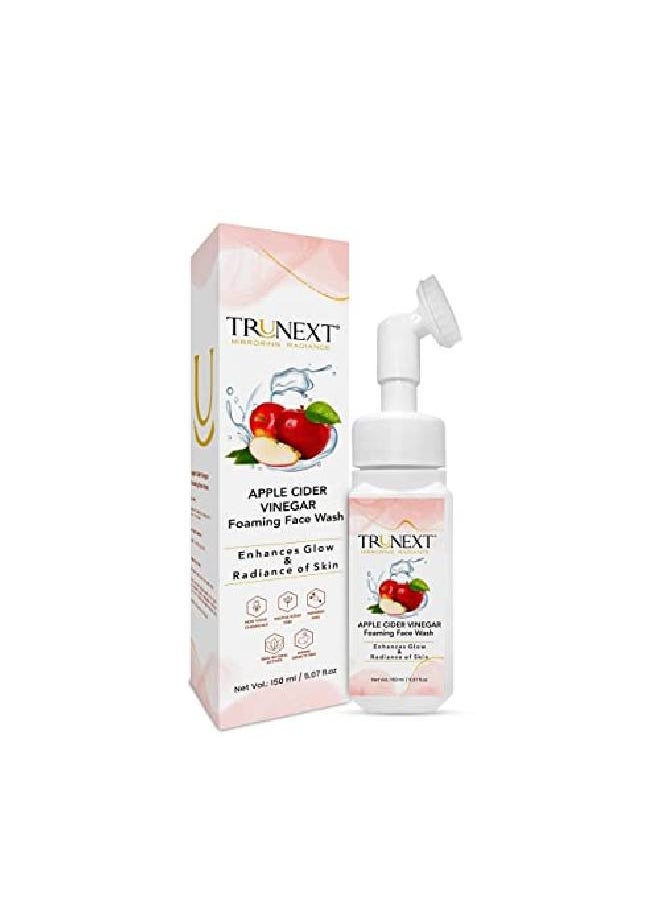 TRUNEXT Apple Cider Vinegar Face Wash With Foaming Brush TRUNEXT Face Wash 150Ml