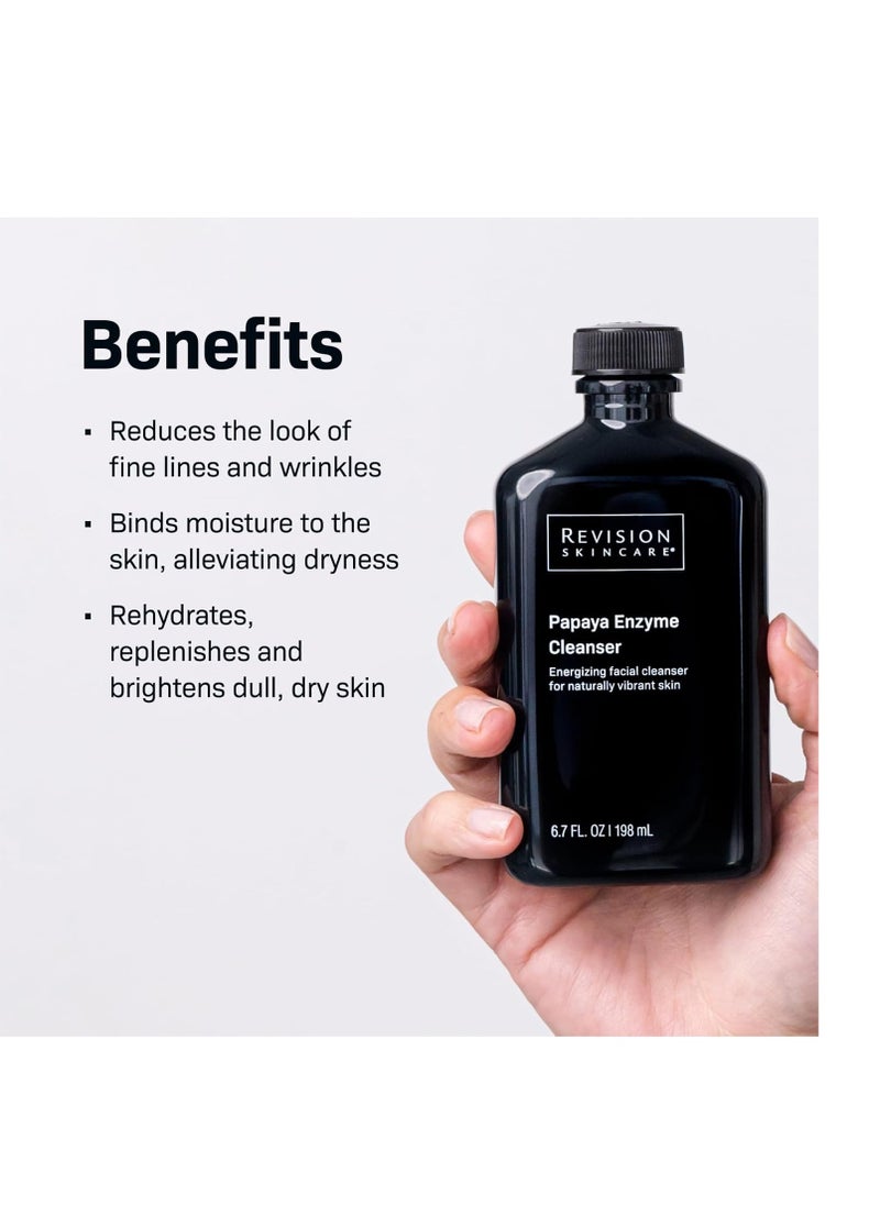 Revision Skincare Papaya Enzyme Cleanser, lifts away impurities, gently polishes away dead skin cells, and nourishes skin with vitamins and minerals, leaves skin clean and moisture-balanced, 3.4 fl oz