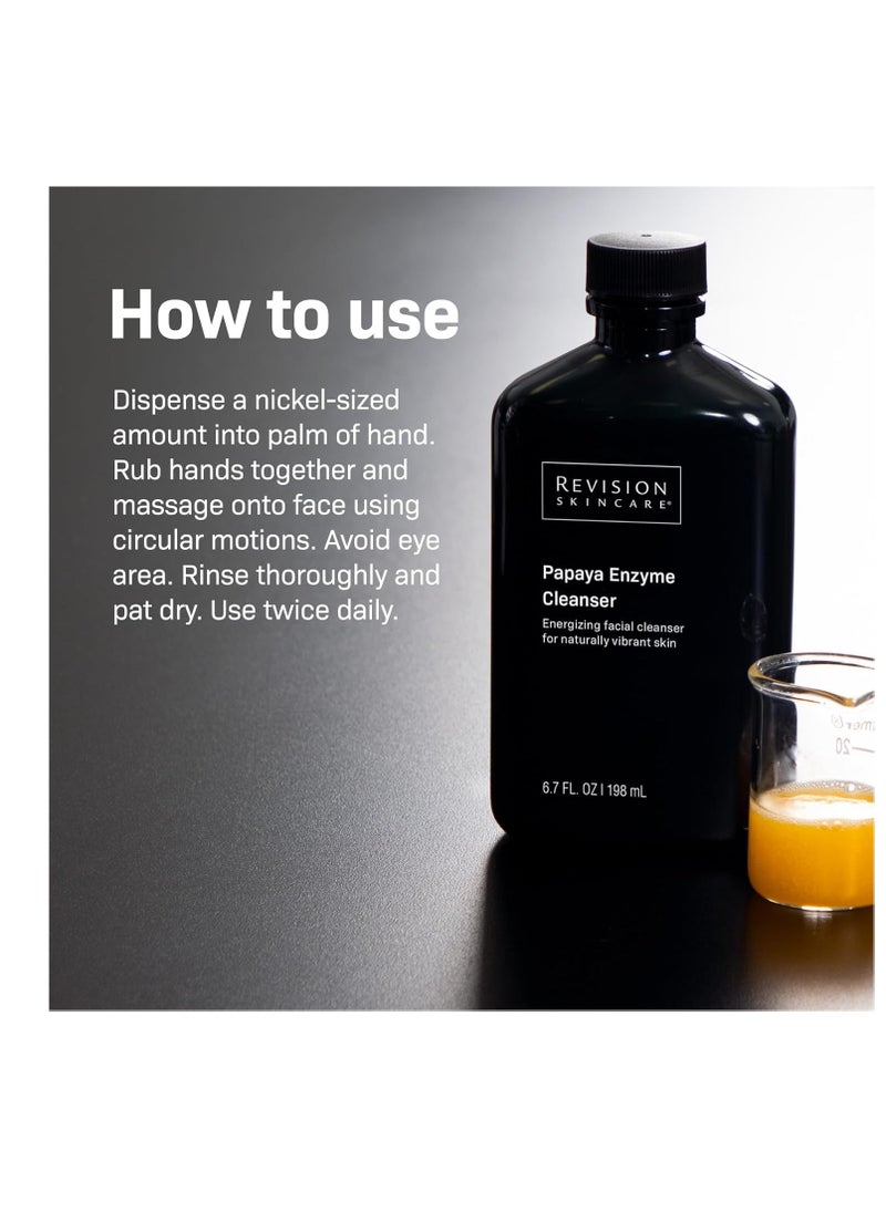 Revision Skincare Papaya Enzyme Cleanser, lifts away impurities, gently polishes away dead skin cells, and nourishes skin with vitamins and minerals, leaves skin clean and moisture-balanced, 3.4 fl oz