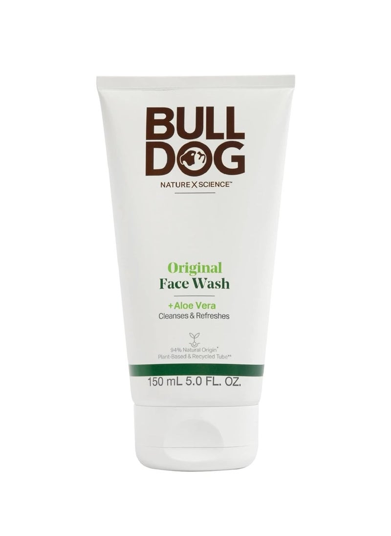 BULLDOG Mens Skincare and Grooming, Original Face Wash/Scrub, 5 Fluid Ounce