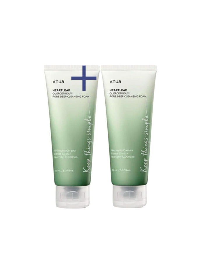 Heartleaf Quercetinol Pore Deep Cleansing Foam Pack Of 2 150 mlml