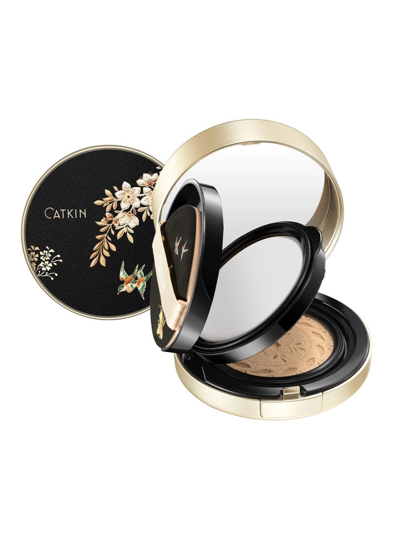 Cushion Foundation with Pressed Powder Waterproof Full Coverage Foundation Lightweight Pressed Setting Powder SUMMER PALACE Collection