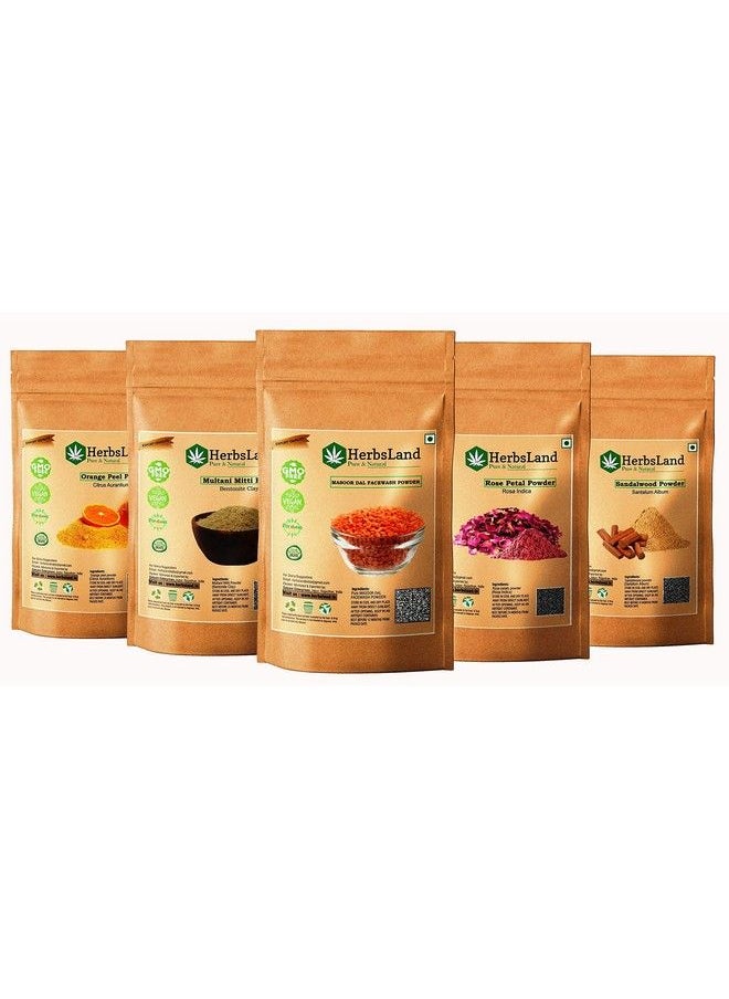 Masoor Orange Multani Rose And Sandalwood Powder (70 Gm Each)