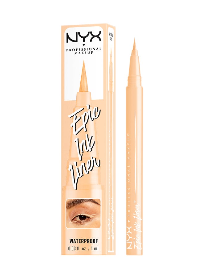 Epic Ink Liner, Waterproof Liquid Eyeliner - Marshmallow, Vegan Formula, Intense Pigment