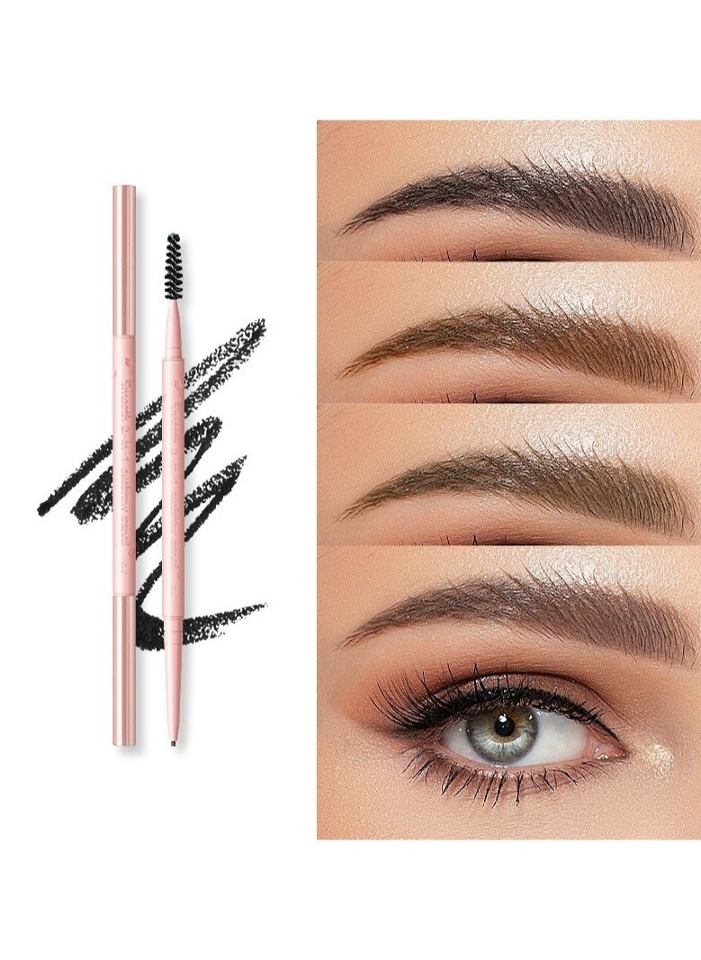 Laiko Smooth Mist Double-Ended Eyebrow Pencil in Gray for Effortless Brow Definition