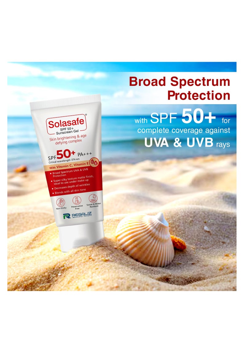 Regaliz Sunscreen SPF 50+ | Broad-Spectrum UVA & UVB Protection | Water-Resistant, Lightweight, and Non-Greasy Formula | Anti-Aging and Blue Light Protection | Suitable for All Skin Types