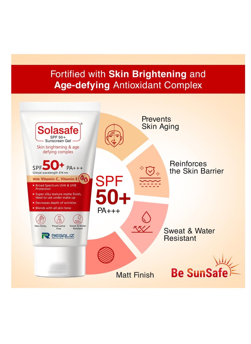 Regaliz Sunscreen SPF 50+ | Broad-Spectrum UVA & UVB Protection | Water-Resistant, Lightweight, and Non-Greasy Formula | Anti-Aging and Blue Light Protection | Suitable for All Skin Types