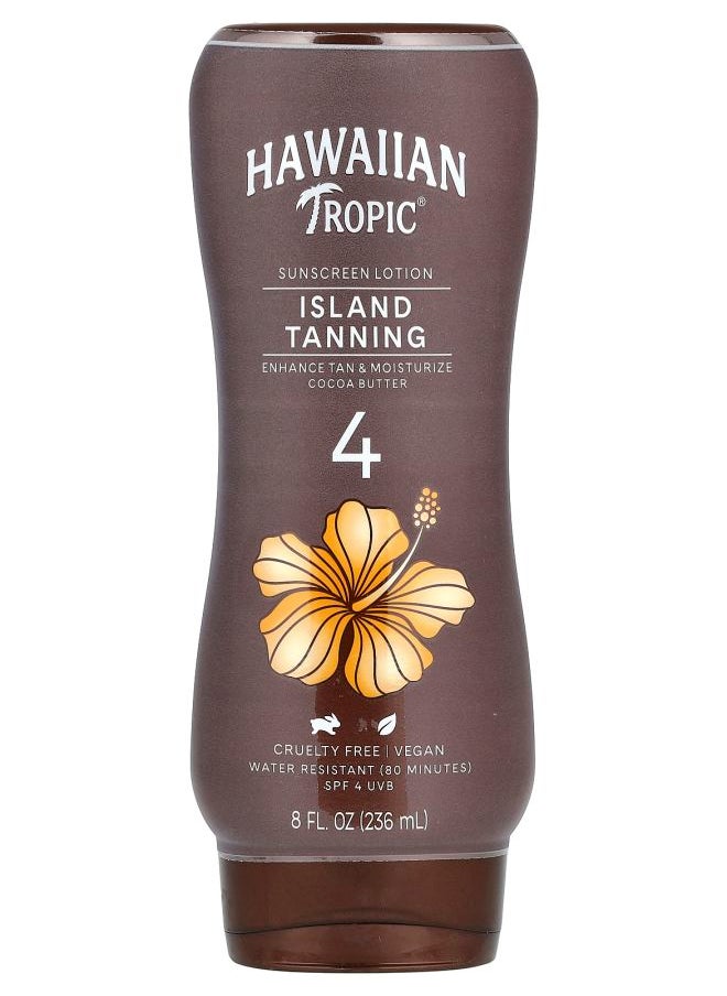 Island Tanning Sunscreen Lotion Cocoa Butter SPF 4 8 fl oz (236 ml)