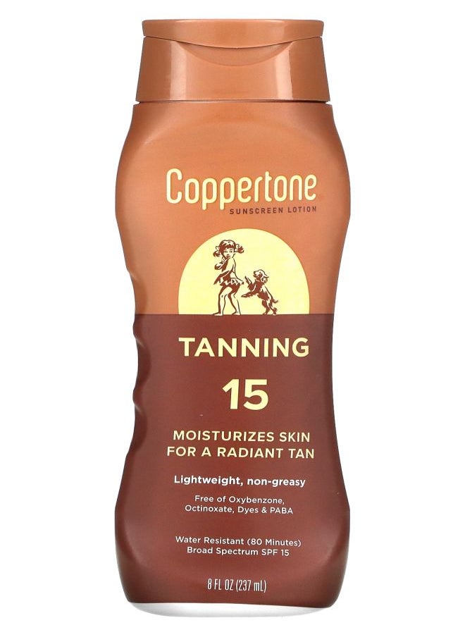 Tanning Sunscreen Lotion SPF 15 8 fl oz (237 ml)